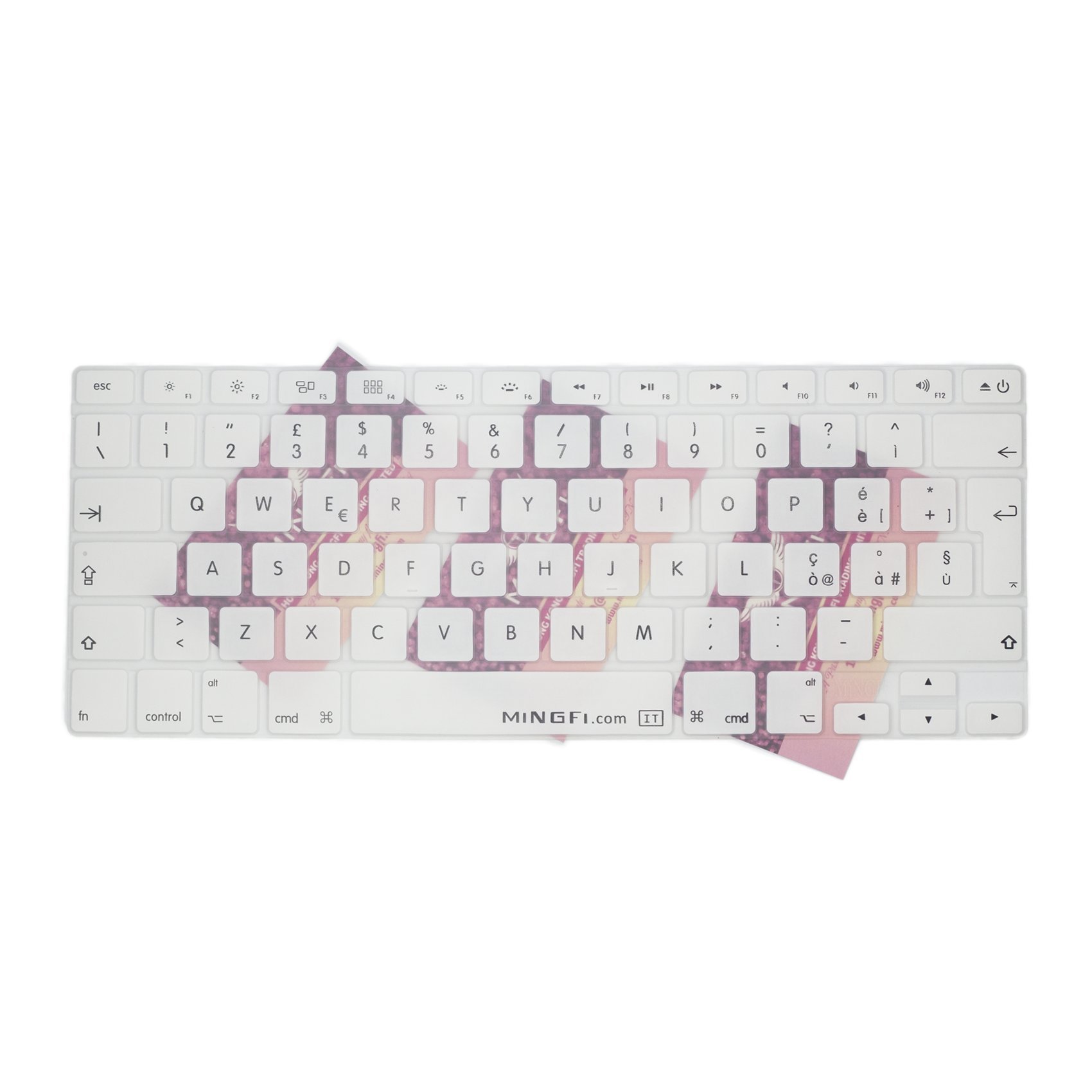 MiNGFi Italian Silicone Keyboard Cover for MacBook Pro/Air (2008-2015) Model A1278 A1286 A1369 A1398 A1425 A1466 A1502 EU/ISO Keyboard layout - White