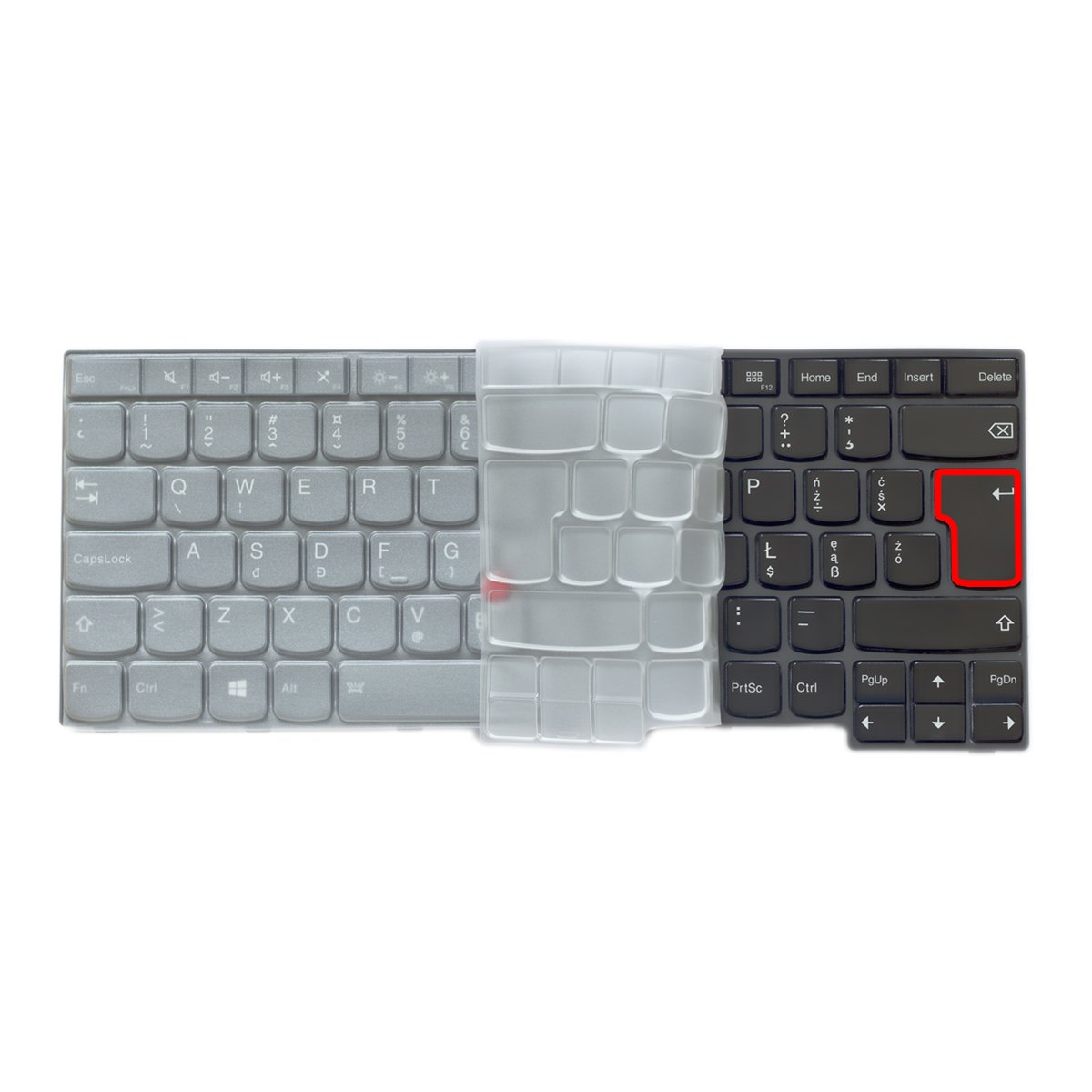 MiNGFi TPU Keyboard Cover for Lenovo ThinkPad T460 T450 T440 E460 E440 L460 L440 YOGA 460 X1 YOGA ThinkPad 13 WINDOWS 2ND GEN X1 Carbon 2017 EU/ISO Keyboard layout - Transparent