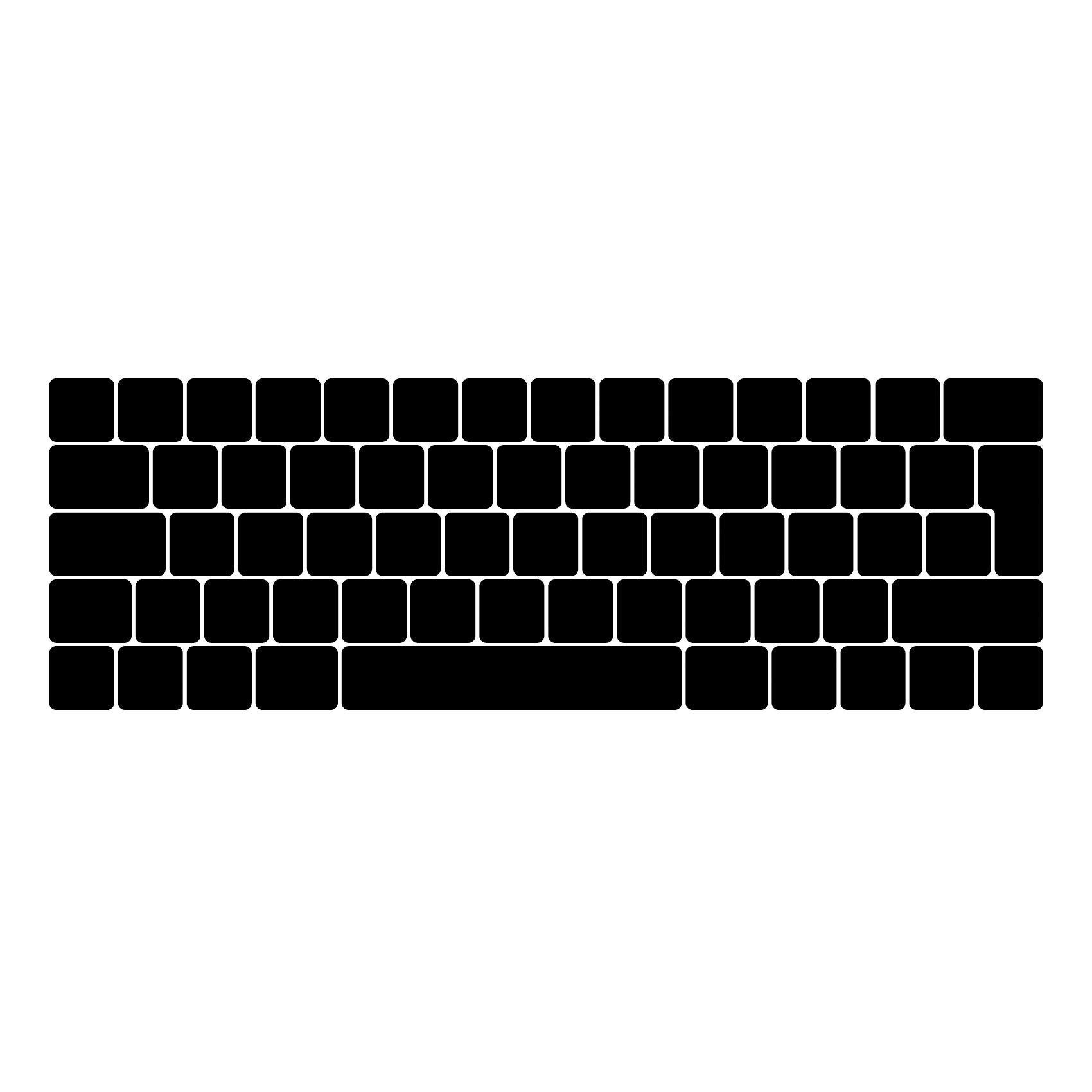 MiNGFi Silicone Keyboard Cover for MacBook Pro 13/15" Touch Bar (2016-2019) Model A1706 A1707 A1989 A1990 A2159 EU/ISO Keyboard layout - Pure Black