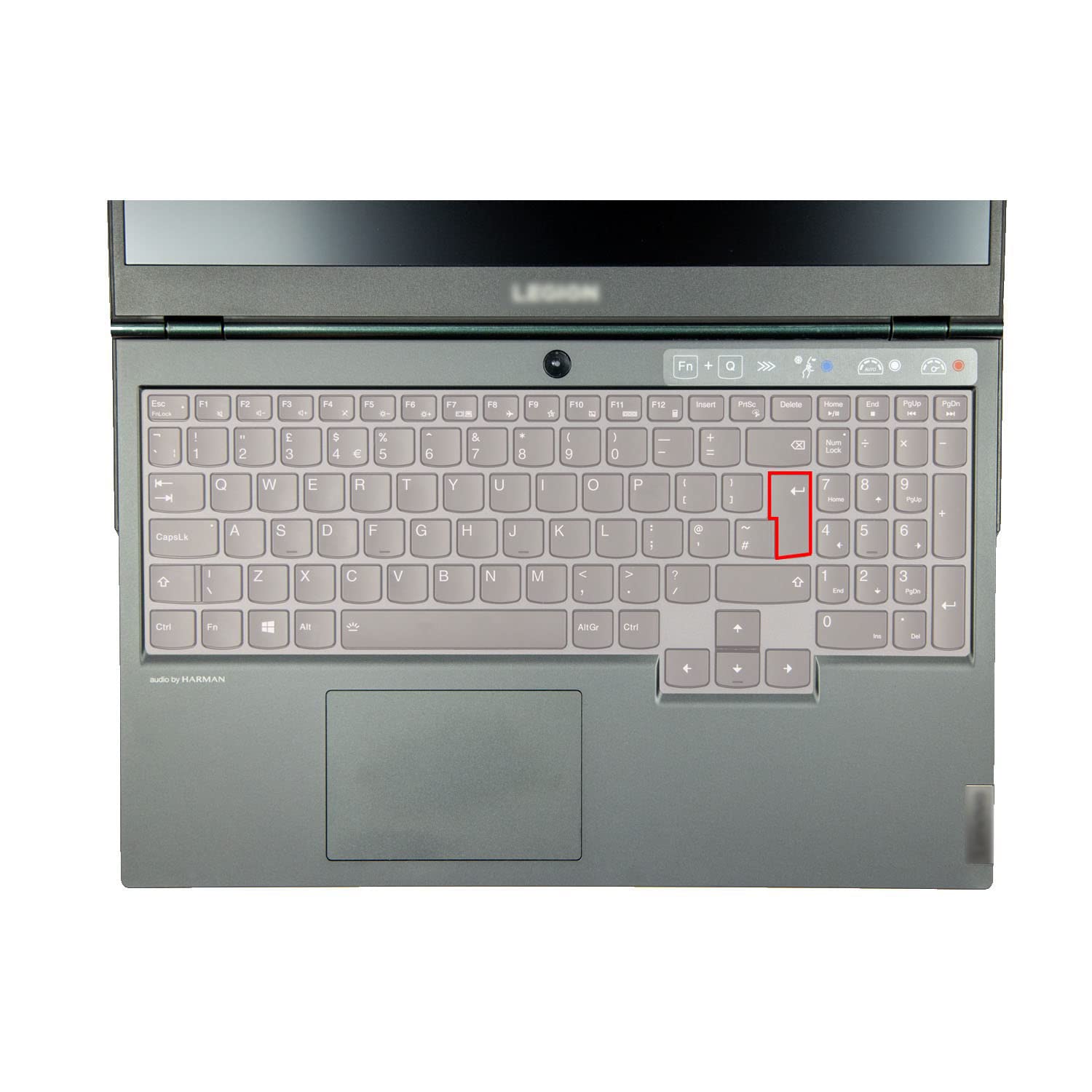 MiNGFi TPU Keyboard Cover for Lenovo Legion 5 Series 15/17" Pro 16" 5i 15/17" 5i Pro 16" 5P 5Pi 5/Pro G6 7i/G6 IdeaPad Gaming 3i Slim 7i EU/ISO Keyboard layout - Transparent