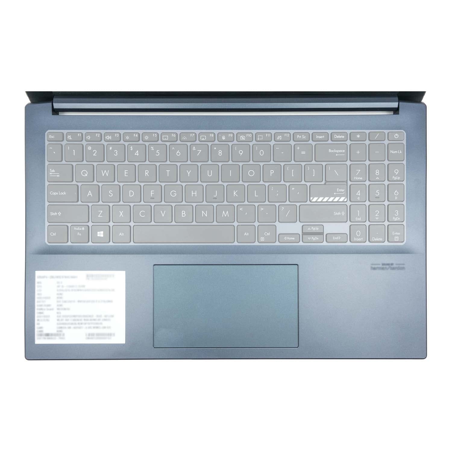 MiNGFi Silicone Keyboard Cover for ASUS VivoBook Pro 16X OLED M7600 Pro 15 OLED K3500 M3500 - Transparent