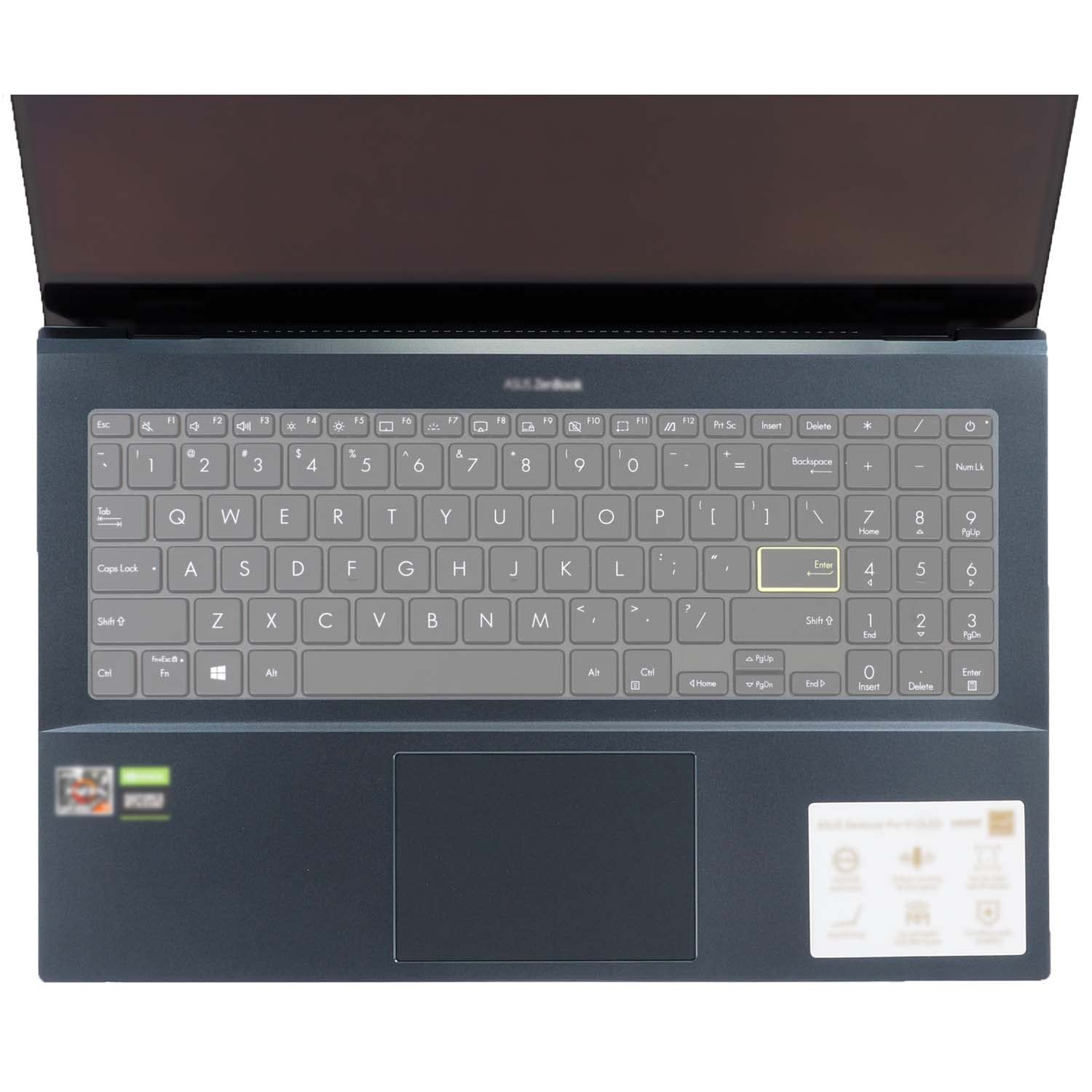 MiNGFi Silicone Keyboard Cover for ASUS E510 L510 VivoBook S15 S533 15 S513 F513 X513 M513 K513 ZenBook Pro 15 UX535 - Transparent