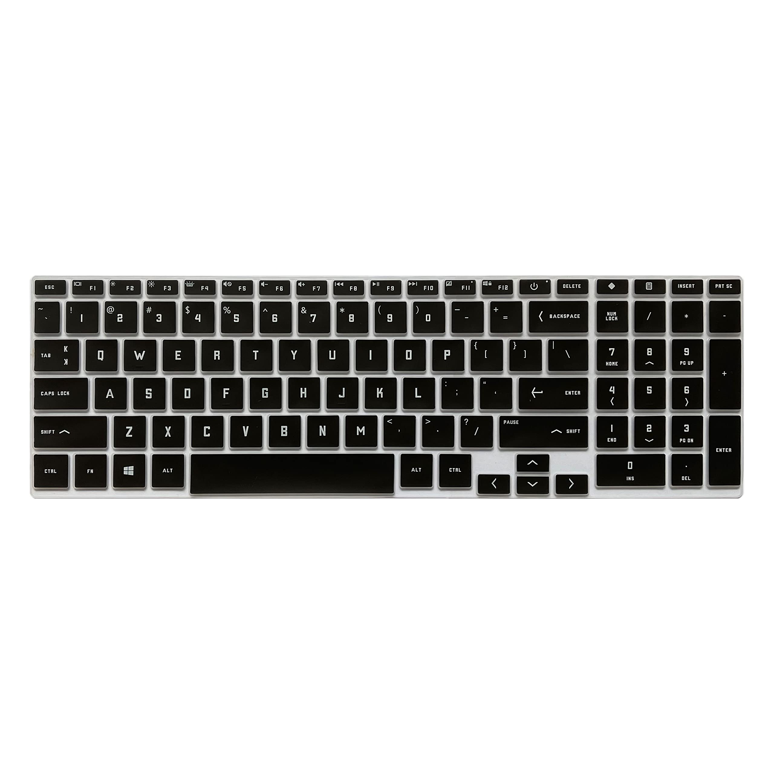 MiNGFi Silicone Keyboard Cover for HP Victus 16.1" 16-d0000 16-e0000(2021) - Black