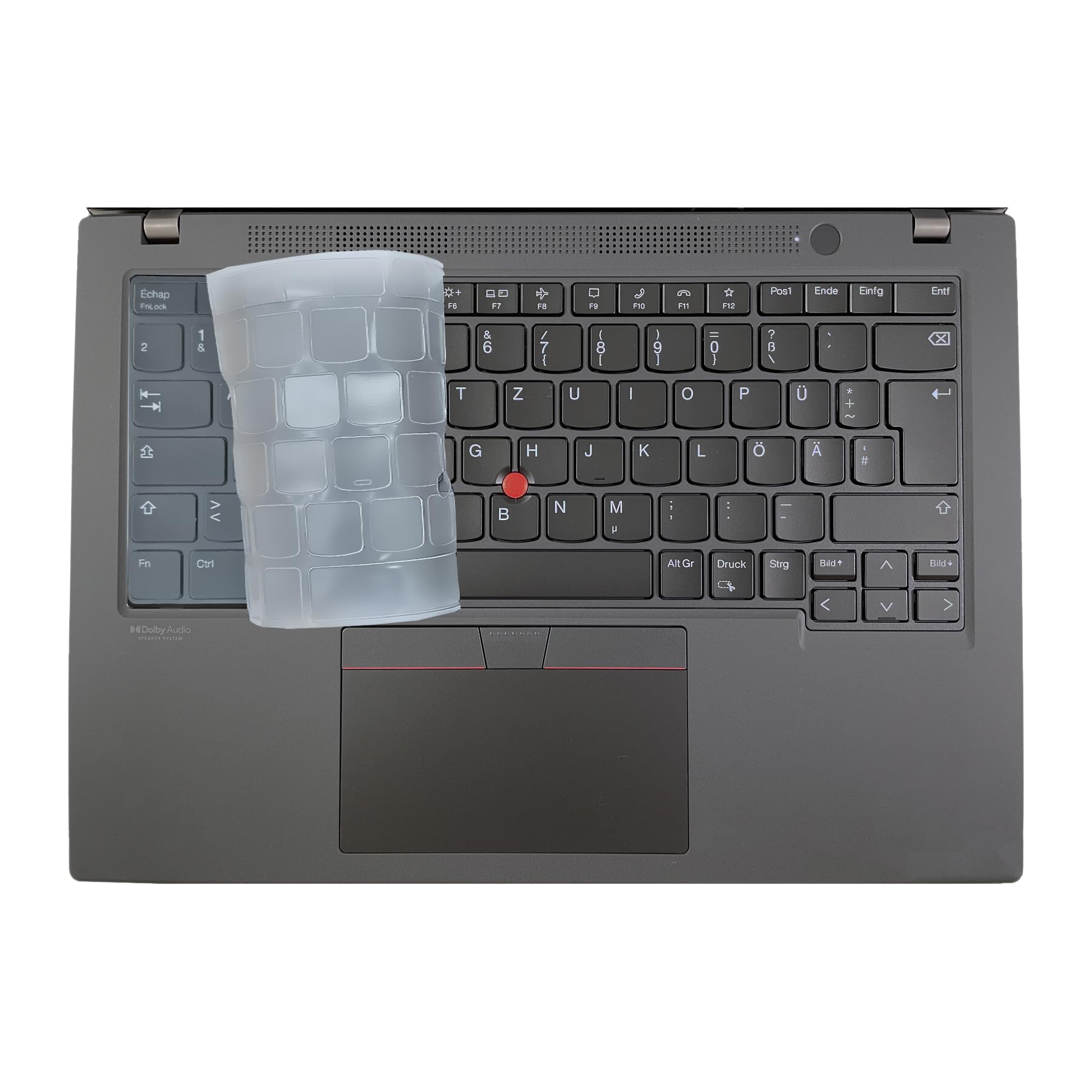 MiNGFi TPU Keyboard Cover for Lenovo ThinkPad 14" X1 Carbon Gen11/10(2023/2022) T14/T14s Gen3(2022) L14/P14s Gen3 X1 Yoga Gen 8/7(2023 2022) EU/ISO Keyboard layout - Transparent